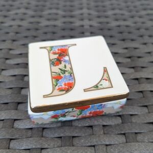 Floral L Decorative Trinket Dish